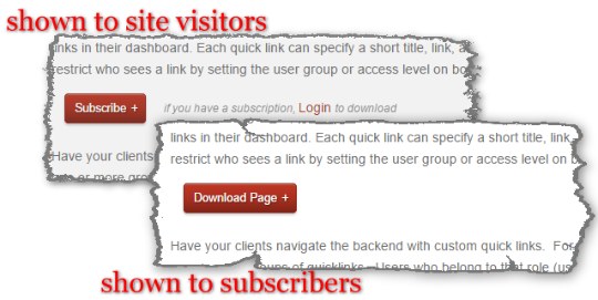 access control example: subscription-based site